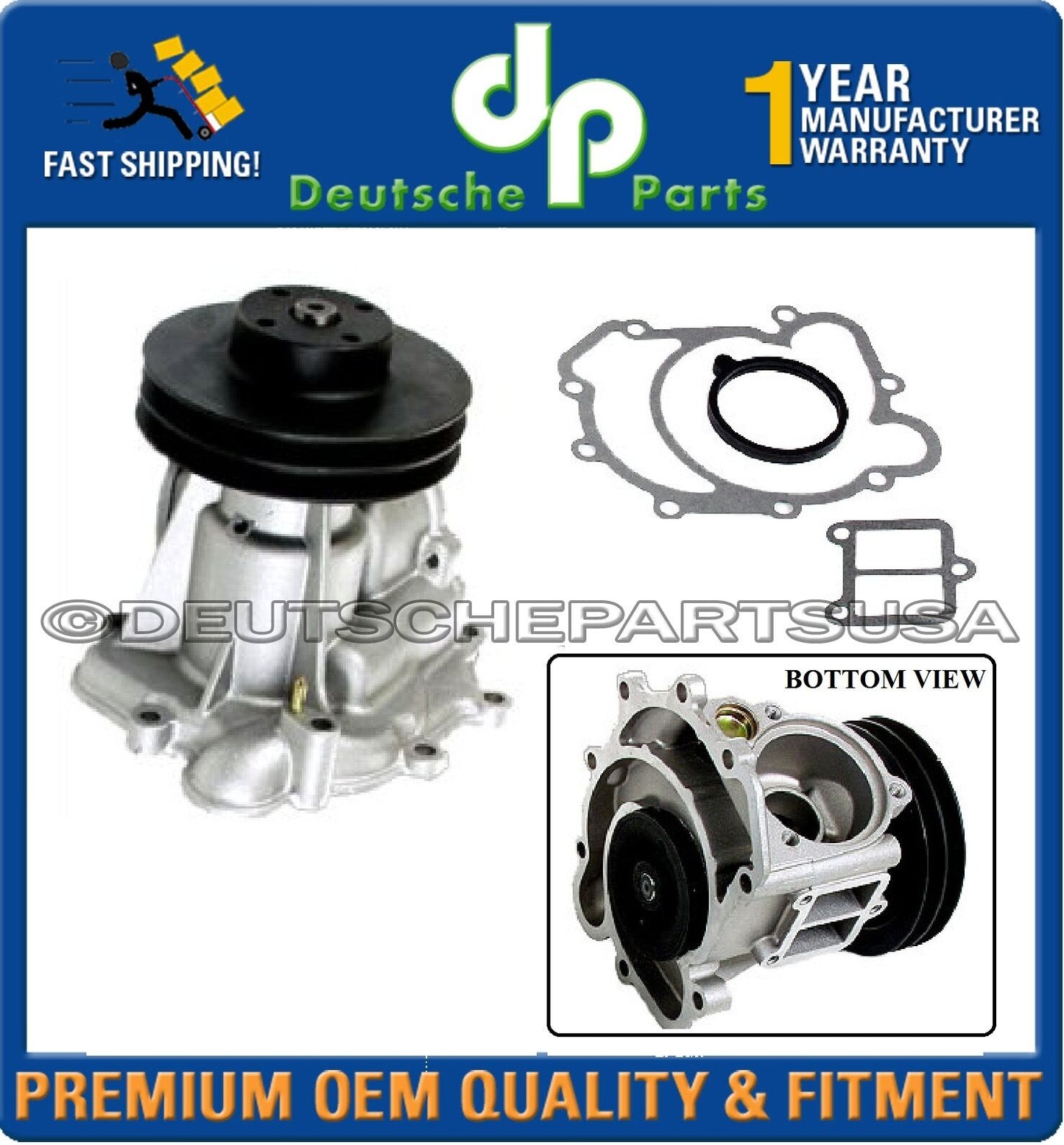 MERCEDES BENZ W107 W126 380 500 WATER PUMP w/ Gaskets 117 200 33 01 / 1172003301