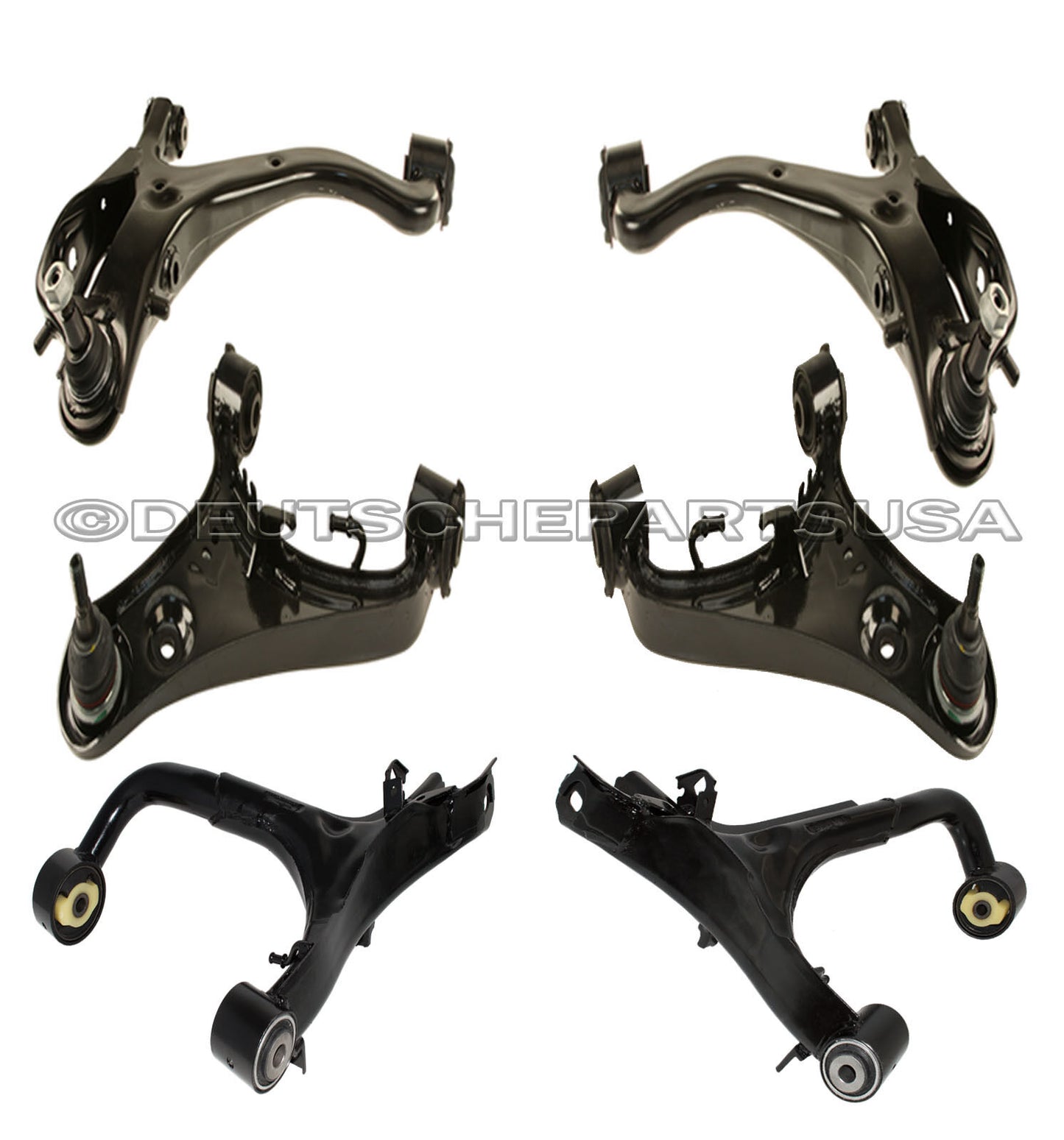 LAND ROVER LR3 FRONT + REAR CONTROL ARM ARMS BALL JOINT JOINTS KIT 6 L+R