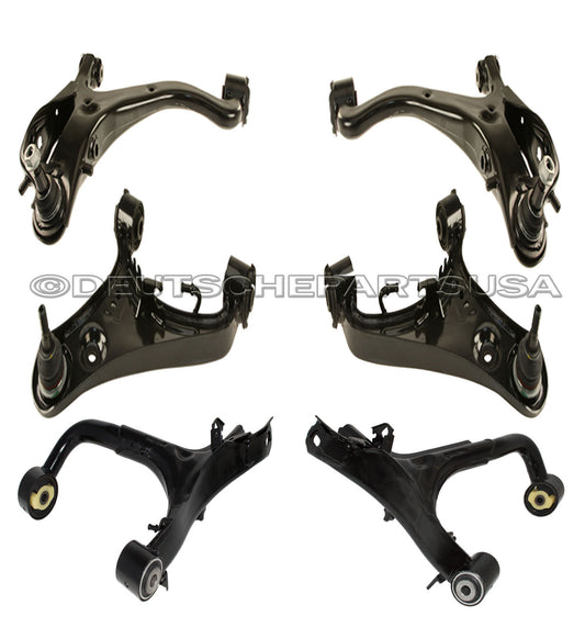 LAND ROVER LR3 FRONT + REAR CONTROL ARM ARMS BALL JOINT JOINTS KIT 6 L+R
