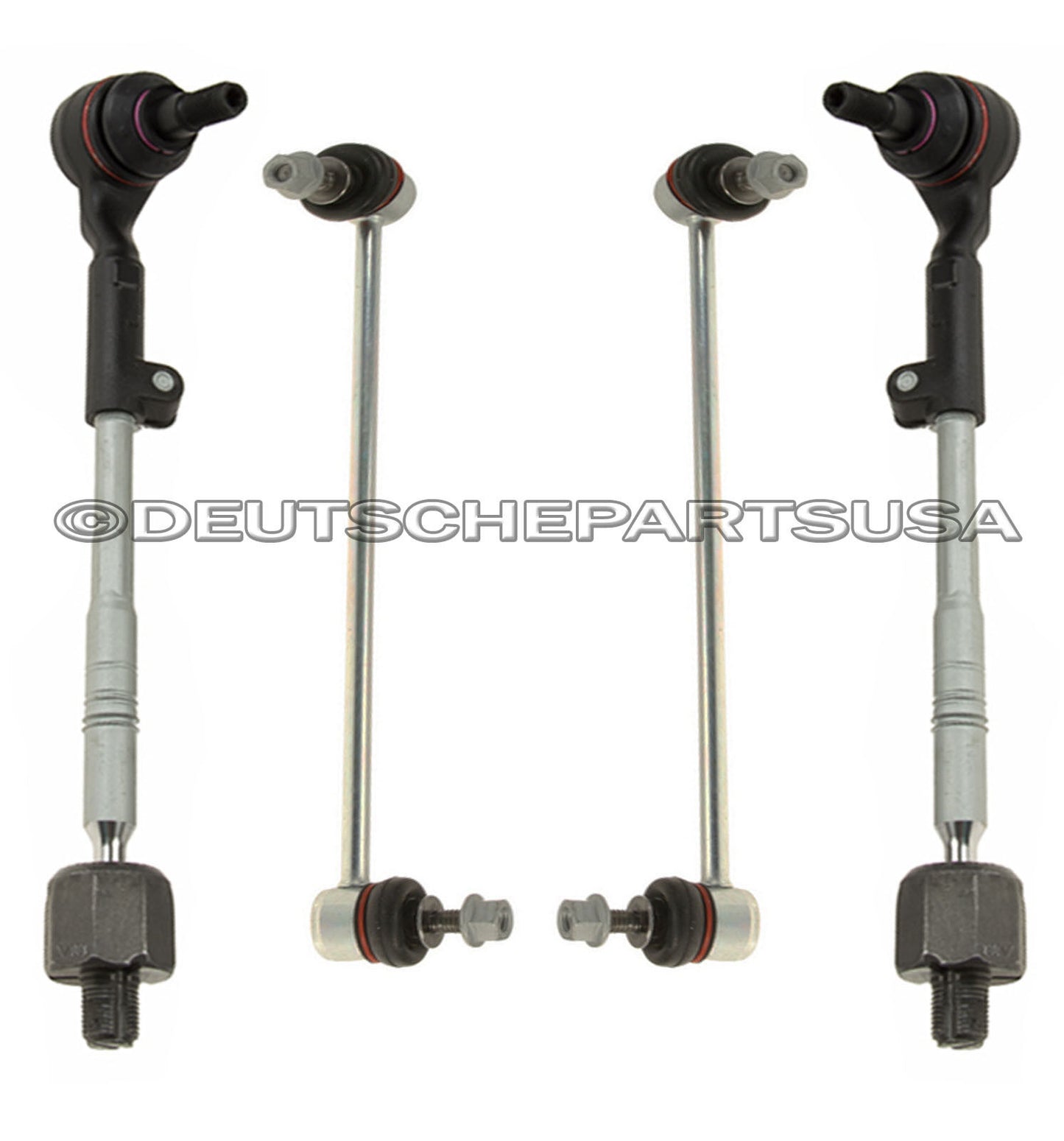 TIE ROD RODS END + SWAY BAR LINK LINKS for BMW E90 E91 E92 Xi xDrive SET 4