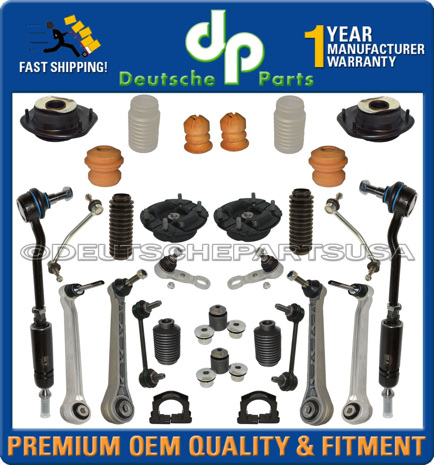 Porsche 993 911 STEERING Control Arm Ball Joint Strut Top Mounts Suspension 34