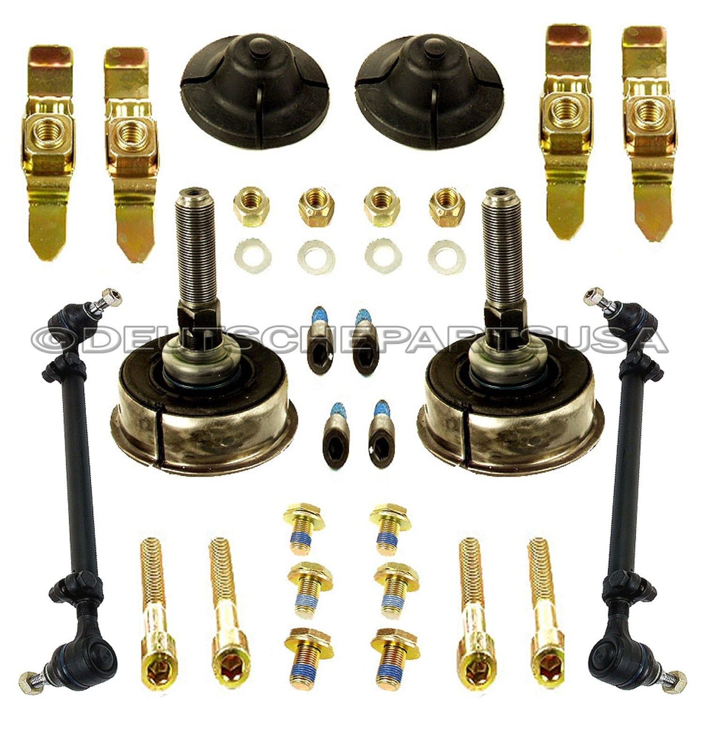 MERCEDES W126 FRONT GUIDE ROD TRACK STRUT MOUNTS + TIE RODS LEFT AND RIGHT