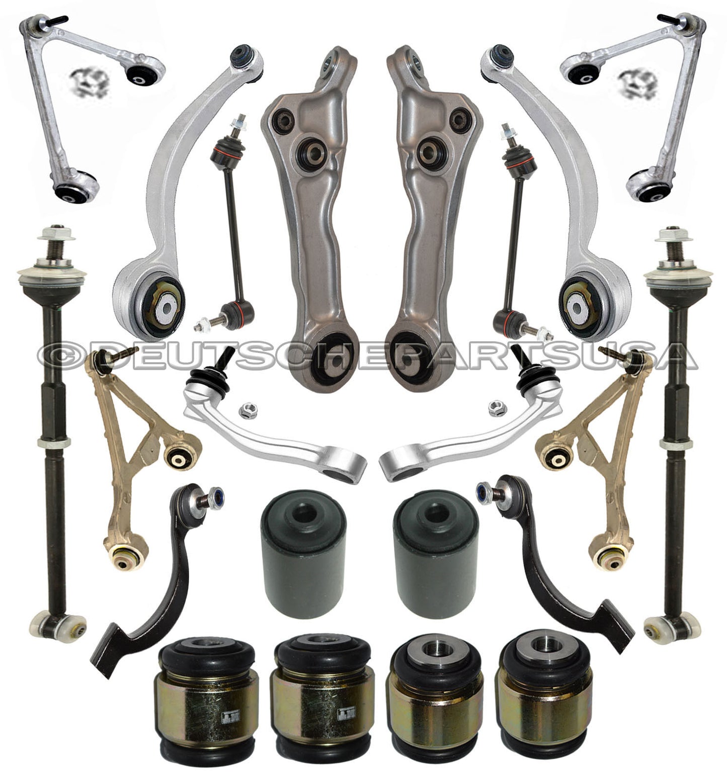 FRONT + REAR CONTROL ARMS BALL JOINTS ENGINE MOUNT SUSPENSION KIT JAGUAR XJ8 XJR