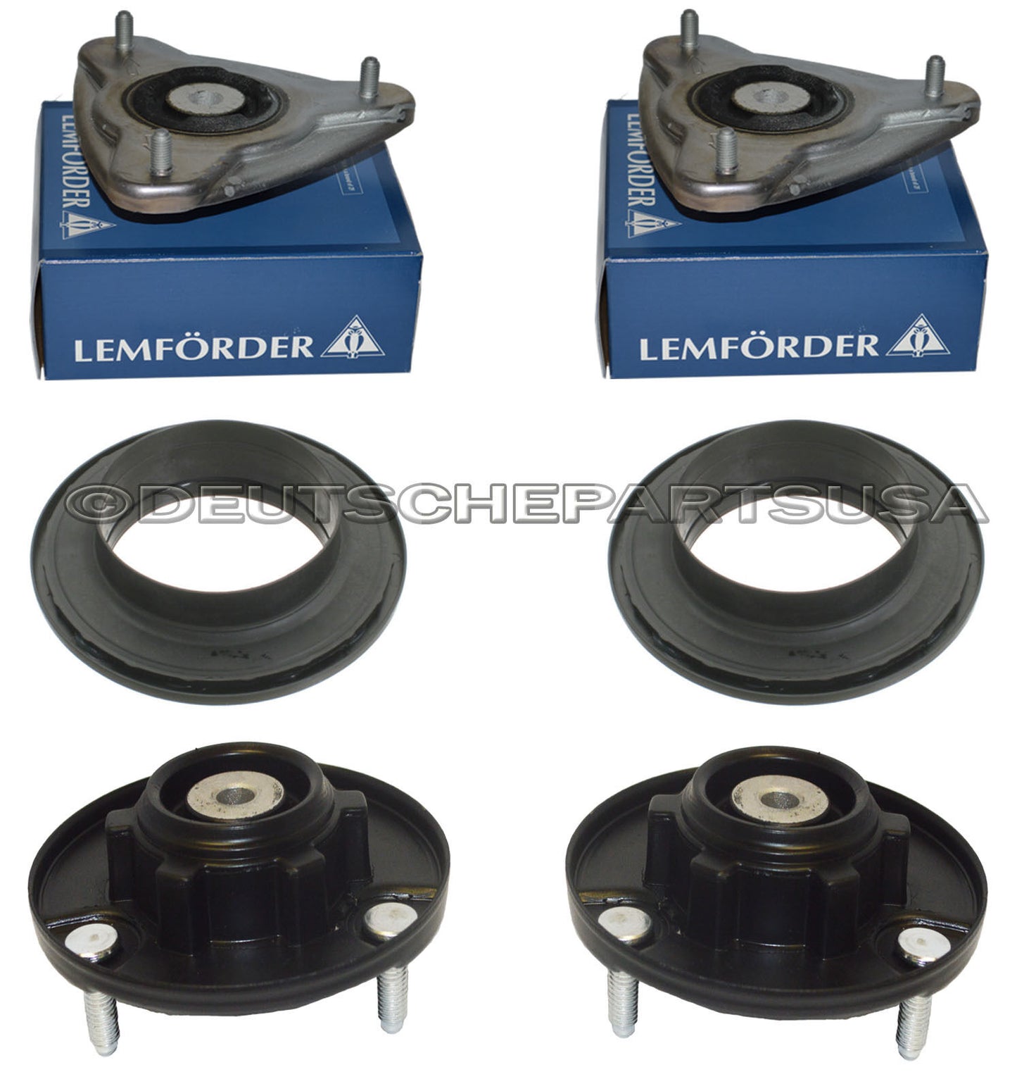 Porsche 911 996 Front + Rear Upper Strut Mount Mounts + Bearing Bearings Set 6