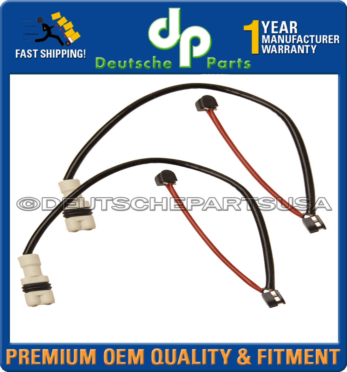 Porsche 911 Rear Left & Right Disc Brake Pad Wear Sensor 96461236501 Set of 2