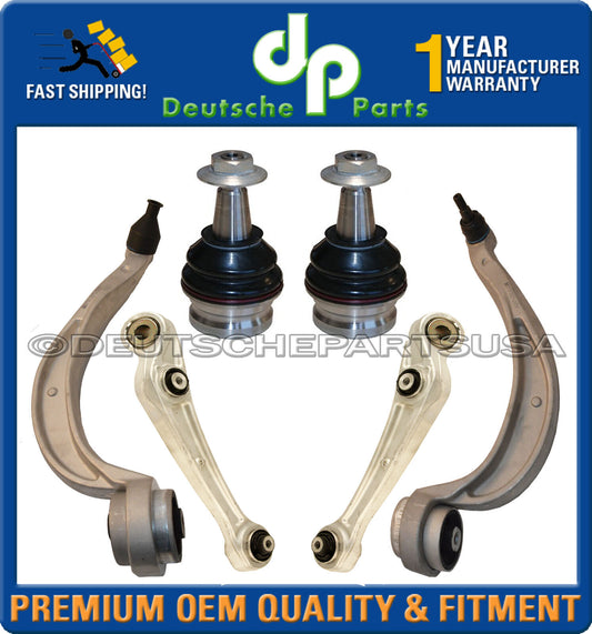 Porsche Macan Front Lower Forward Rearward Control Arms Ball Joints Set of 6