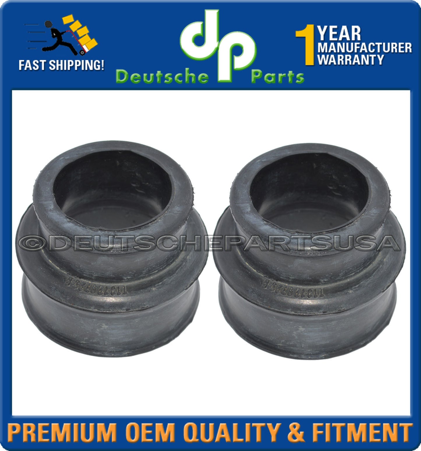 Volkswagen Beetle Transporter Intake Manifold Sleeve 113129729B Black Set
