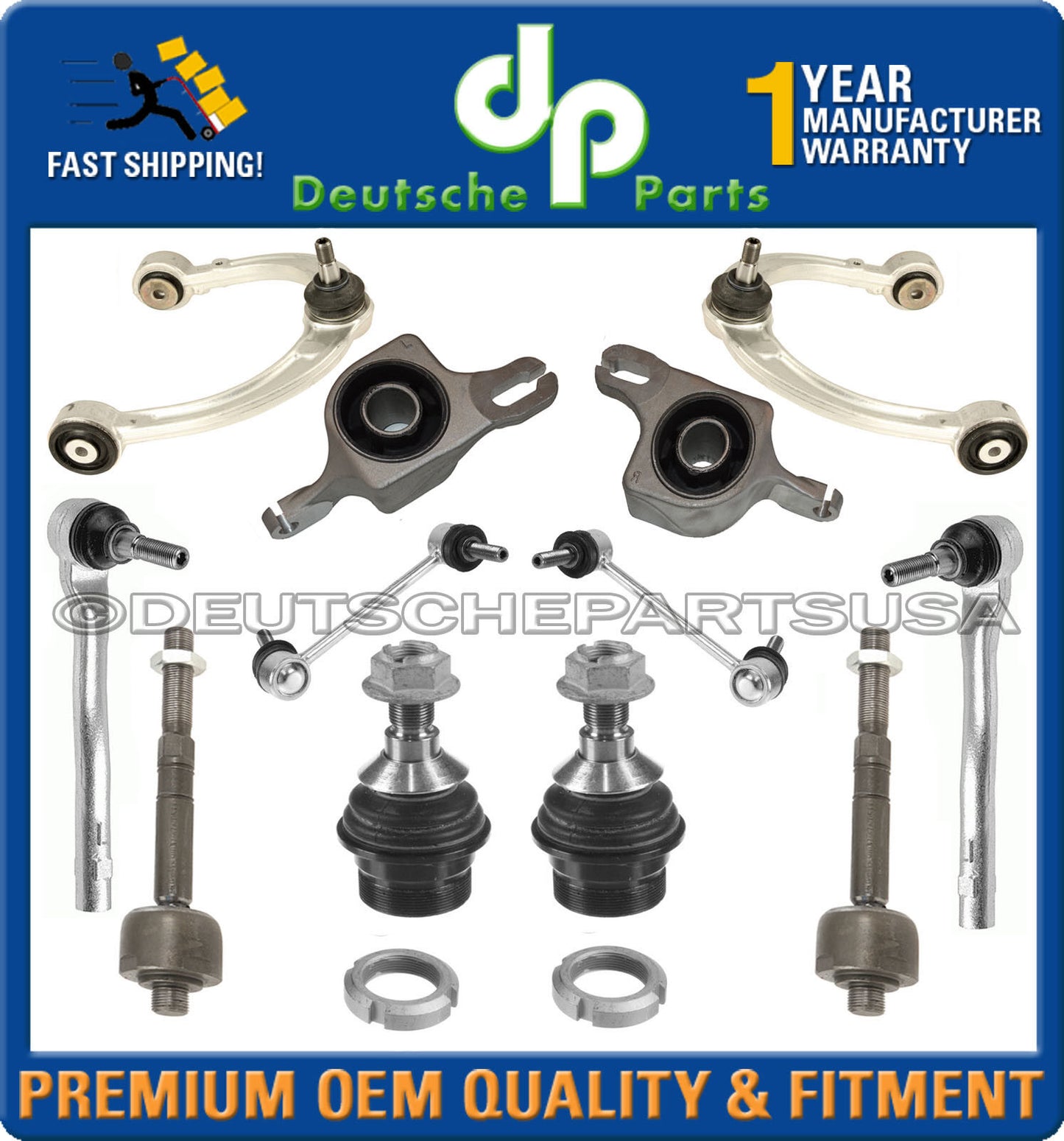 Mercedes W164 ML GL UPPER LOWER Control Arms Ball JointS Tie Rods SUSPENSION Kit