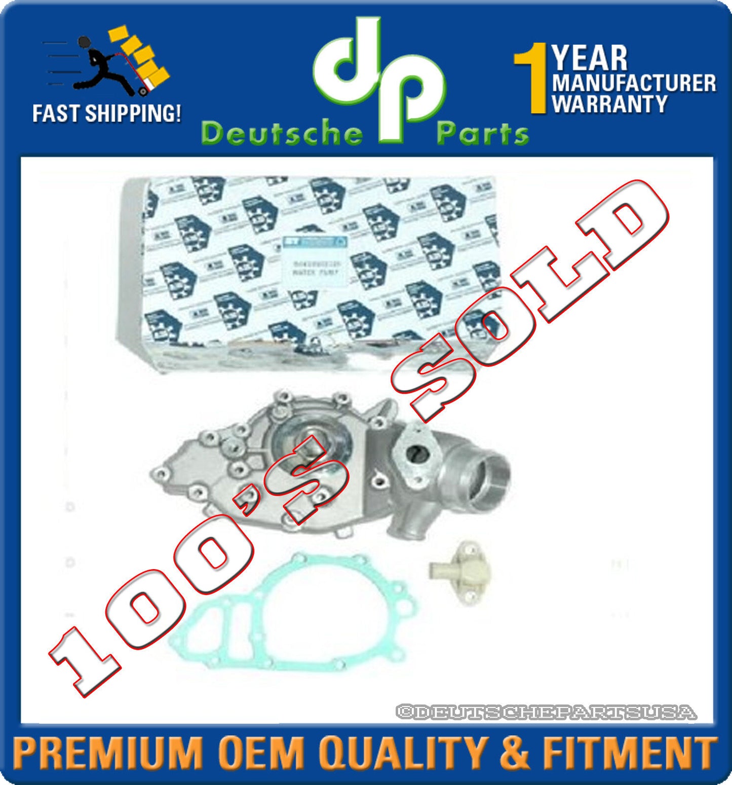 Porsche 944 944S S 951 924S Water Pump + gasket Turbo UPGRADE 951 106 021 10