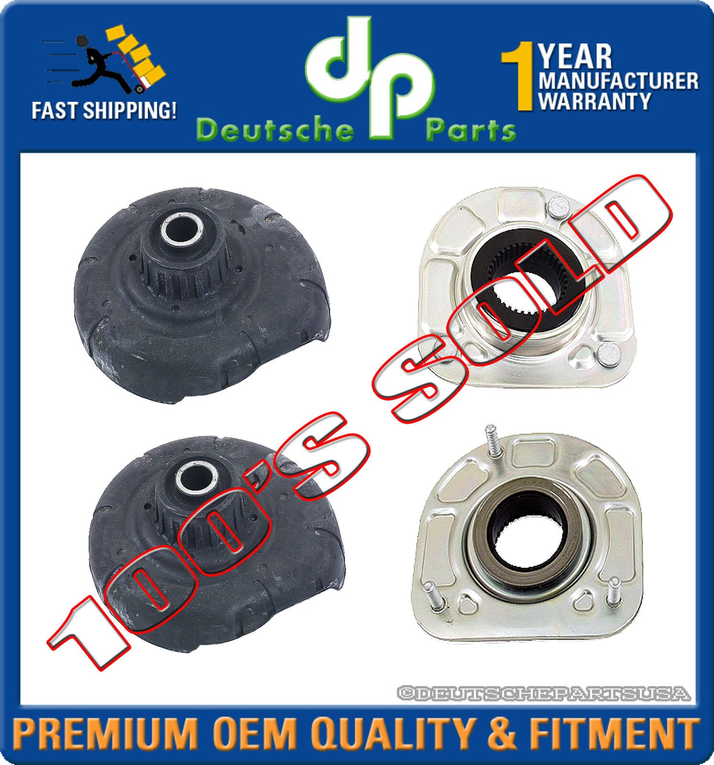 VOLVO S60 S80 V70 XC STRUT MOUNT MOUNTS BUSHING BEARING 8646713 + 30714968 SET 4