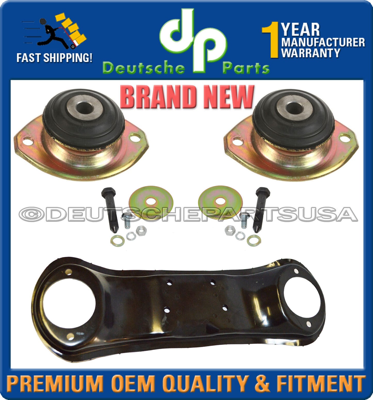 Porsche 911 Transmission Carrier Motor Mount Mounts 91137503301 91137504300 Set