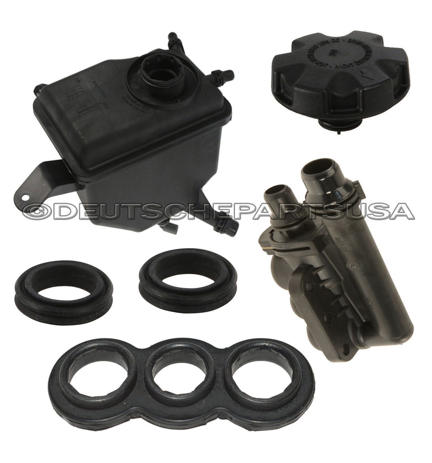 WATER COOLANT RESERVOIR EXPANSION TANK CAP THERMOSTAT for BMW E60 E61 E63 SET 7