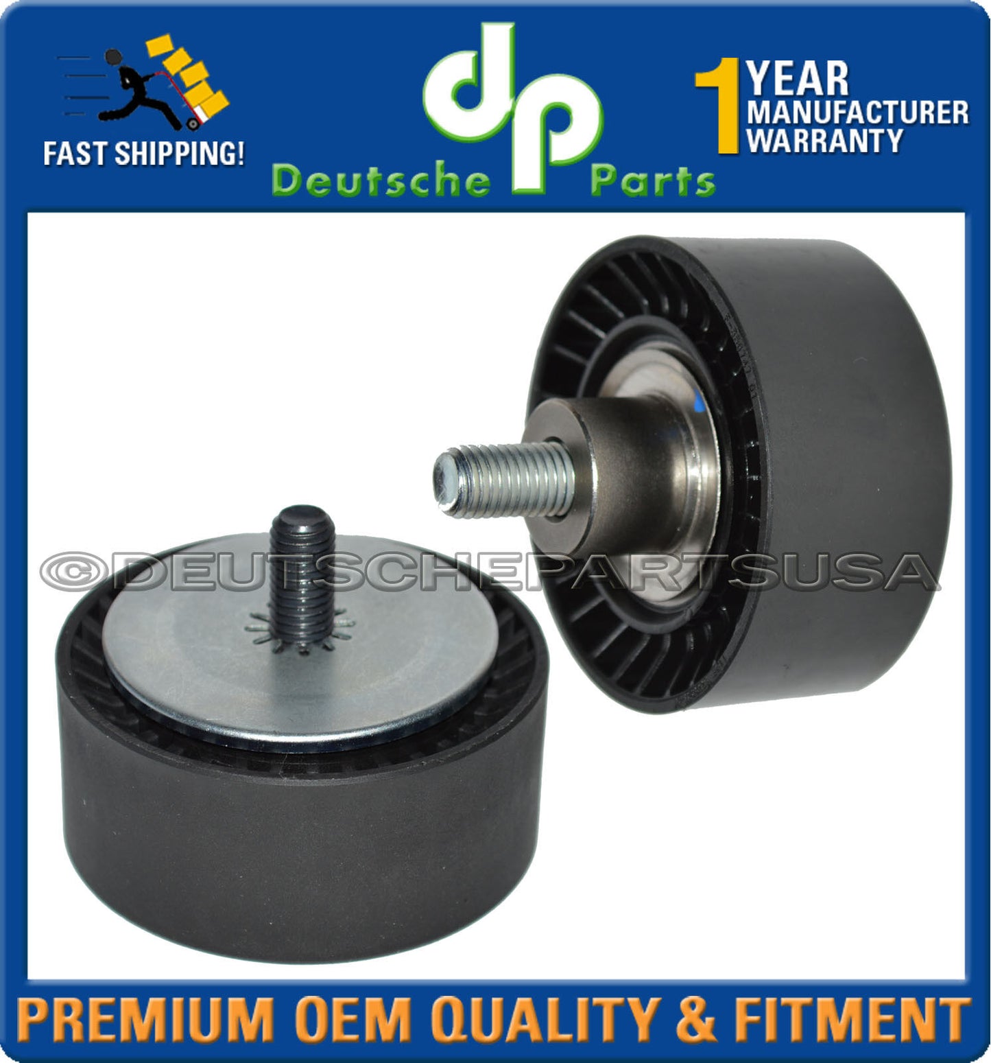BMW 535i 640i 740Li 740i X5 X6 Upper Lower Acc. Belt Idler Tensioner Pulley Set