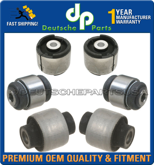 REAR AXLE CONTROL TRAILING ARM ARMS BUSHING BUSHINGS SET 6PC for BMW E36 E46 X3