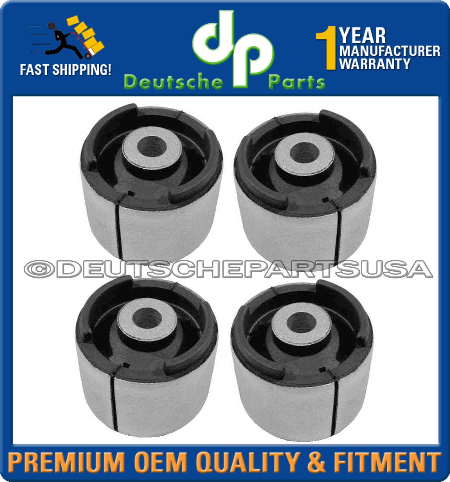 REAR AXLE TRAILING CONTROL ARM BUSHINGS SET for BMW E46 E36 33 32 1 097 009 L+R