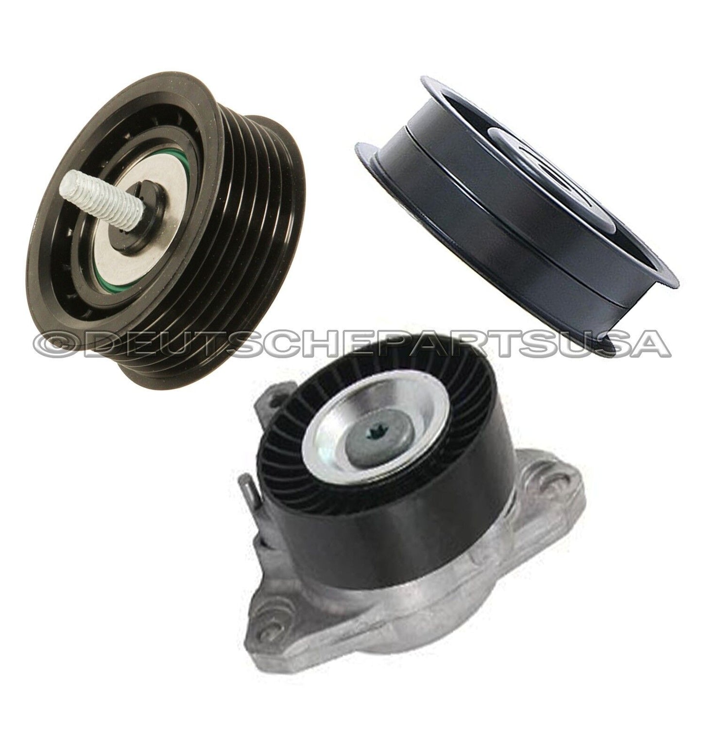 Drive Belt Tensioner + Idler Pulley Set 3 for Mercedes W221 W164 W211 R171 W203