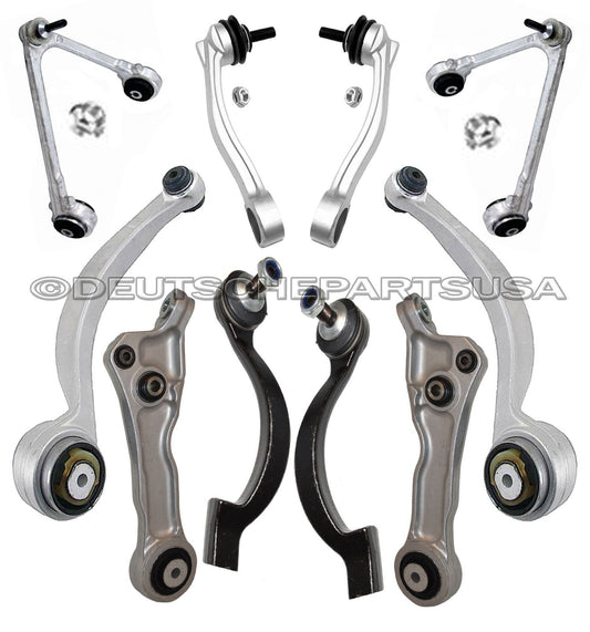 UPPER + LOWER CONTROL ARMS BALL JOINTS Tie Rods for JAGUAR XF SUSPENSION KIT 10