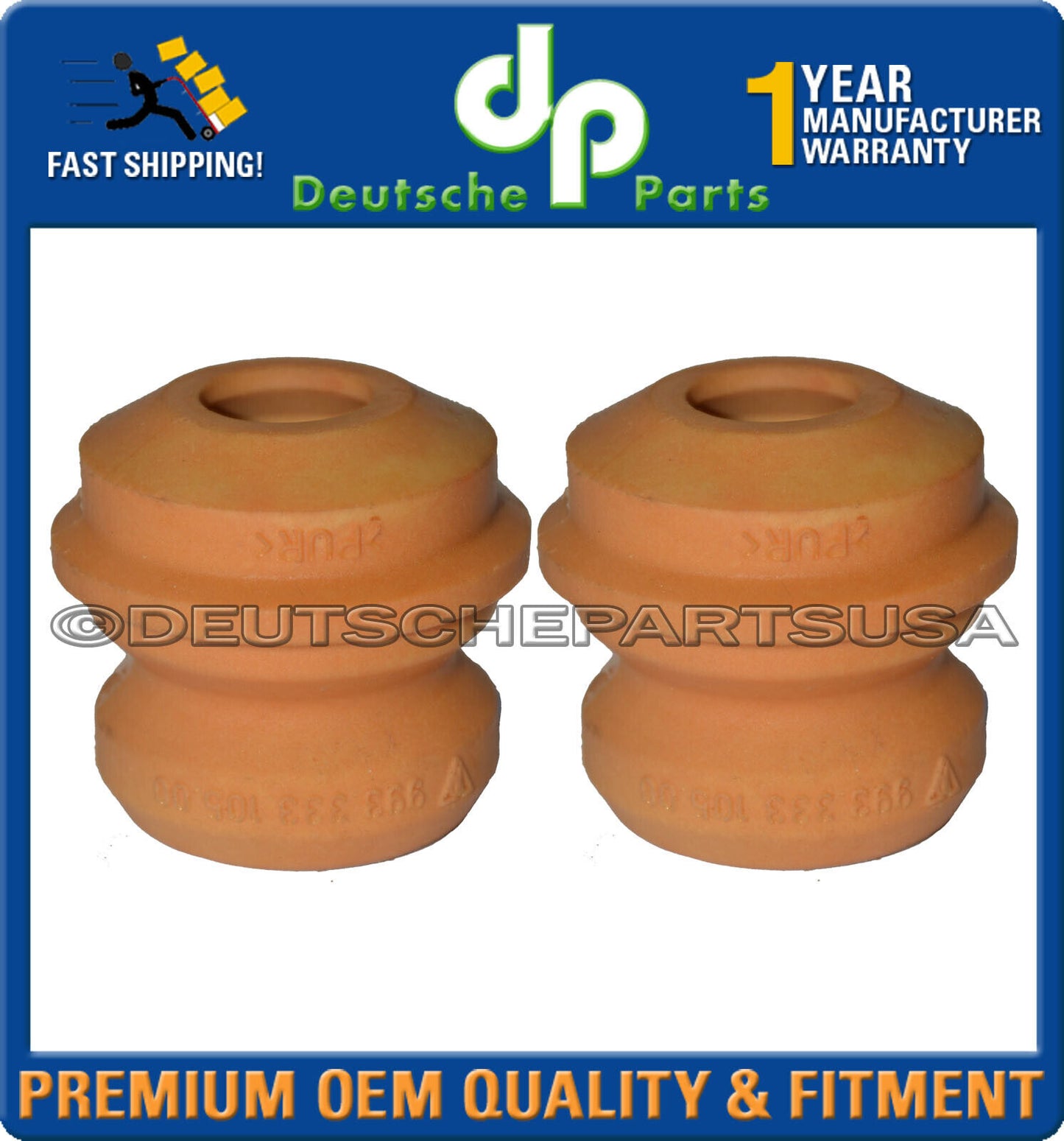 Porsche 911 993 Rear Shock Strut Bump Stop + Dust boot bellow Suspension Kit 4pc