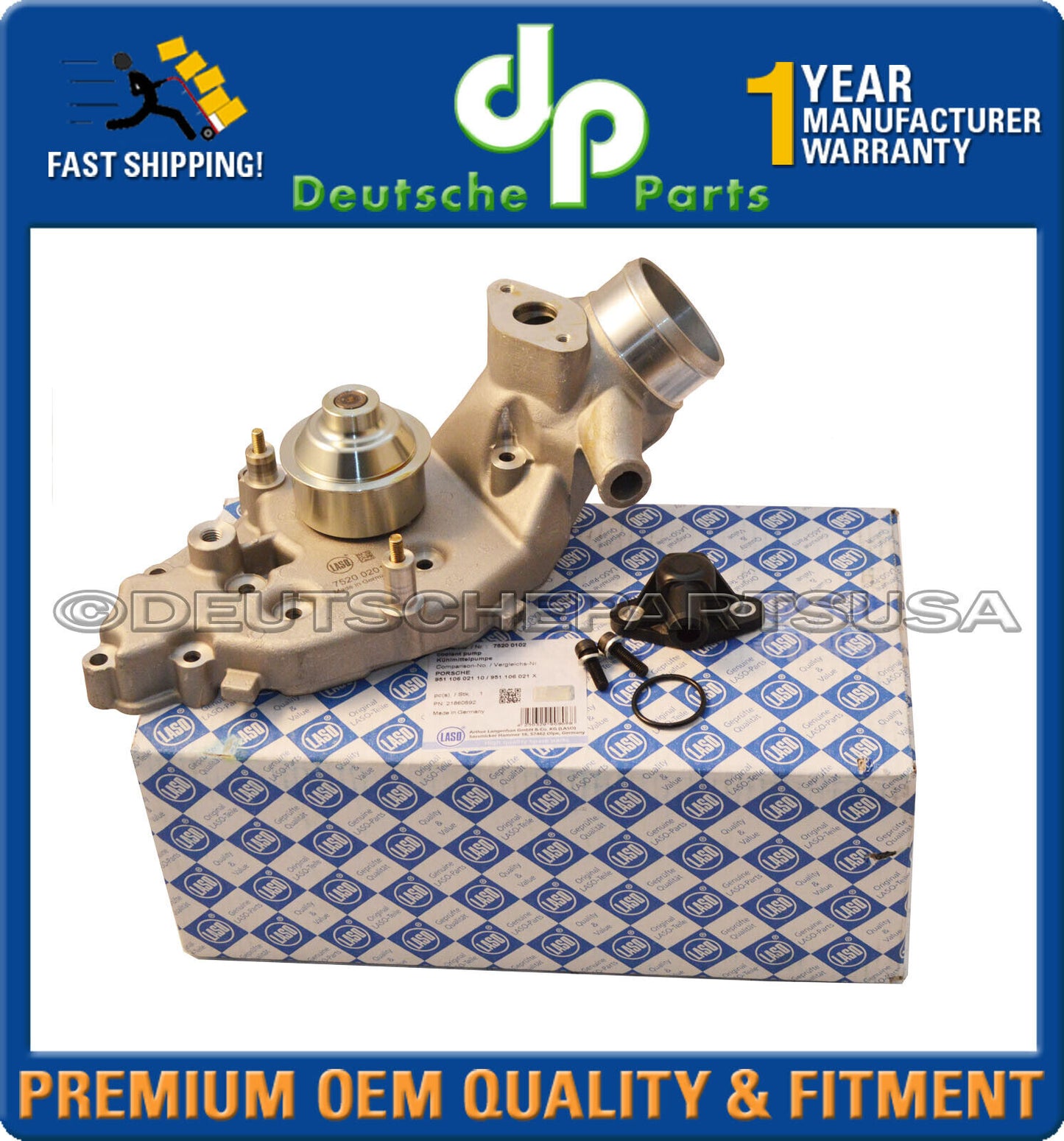 Porsche 924 944 951 Water Pump Turbo UPGRADE 951 106 021 10 95110602110