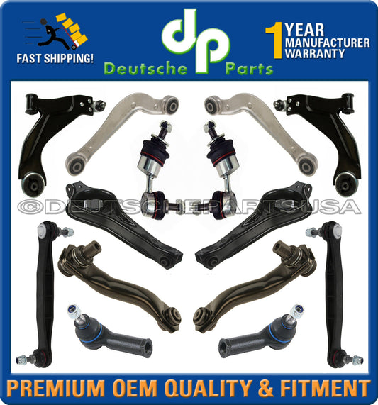 Jaguar X-Type FRONT + REAR CONTROL ARM BALL JOINT + Tie Rod Sway Bar Link Kit 12