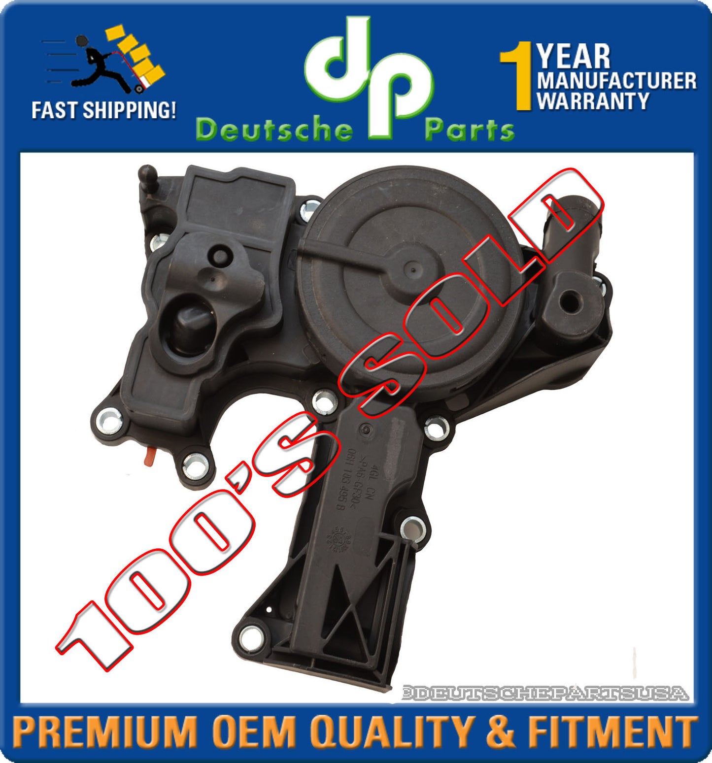 VW Jetta Golf Gti 1.8 2.0TSI Audi A4 TT Oil Separator PCV Valve Assembly