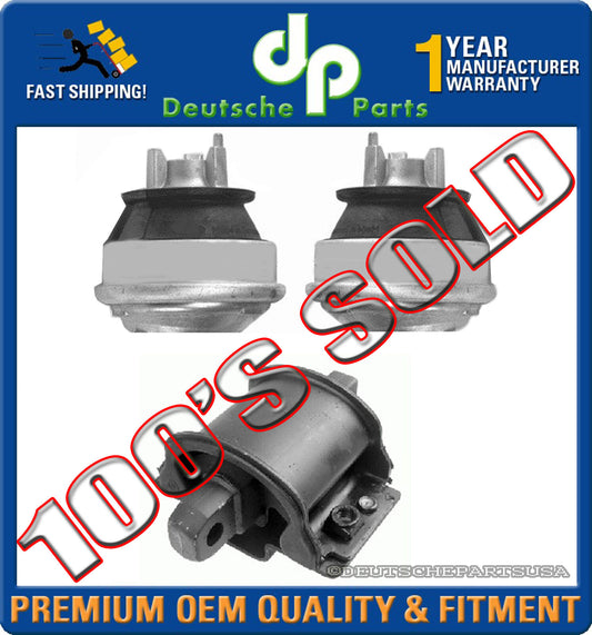 NEW MERCEDES W210 E420 ENGINE MOTOR MOUNT TRANSMISSION MOUNTS SET 3PC 1997