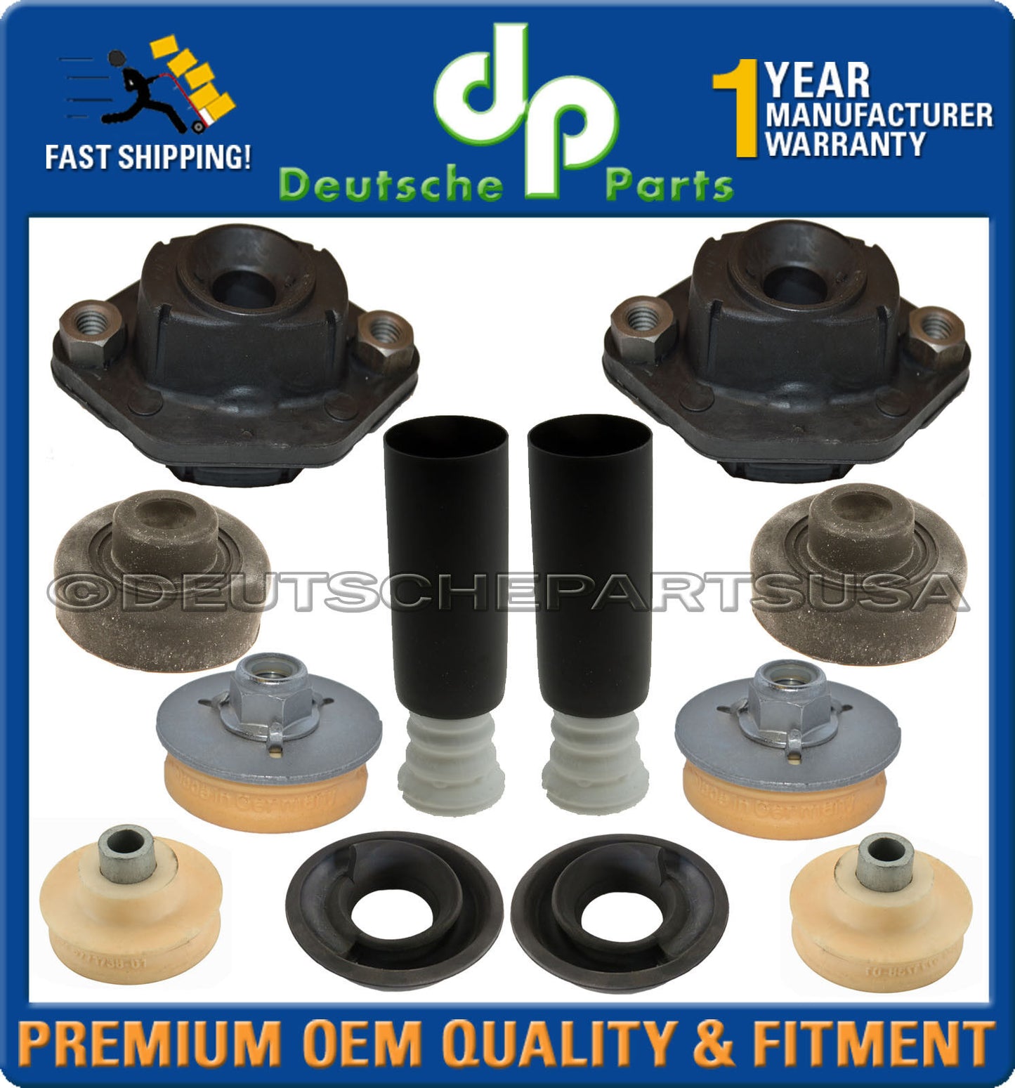 F+R STRUT SHOCK ABSORBER TOP MOUNT BEARING MOUNTING KIT For BMW 3 E90 xi xDrive