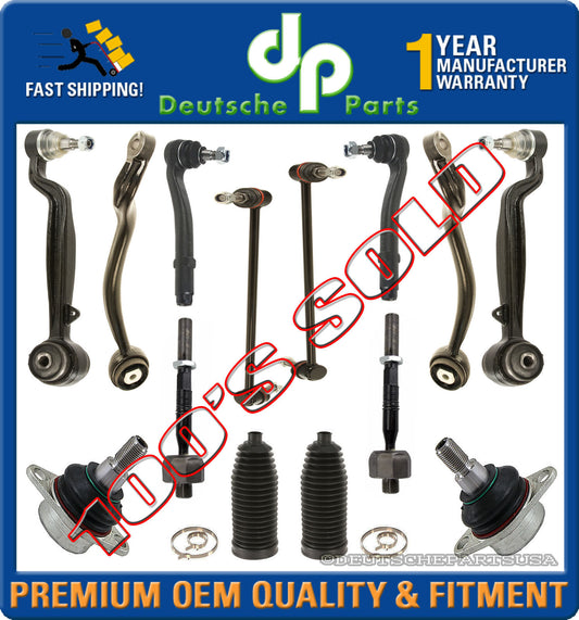 LAND RANGE ROVER CONTROL ARMS BALL JOINTS STEERING TIE ROD SUSPENSION KIT 14 Pc