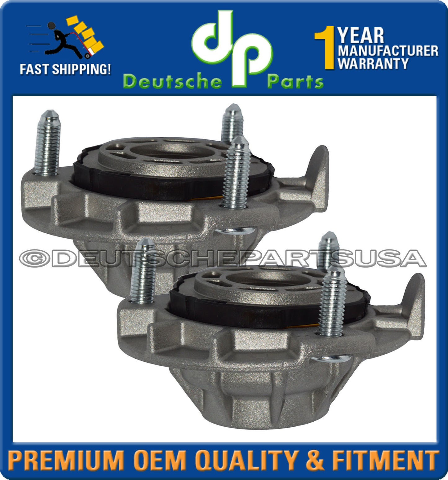PORSCHE 997 911 Rear Upper Suspension Strut Shock Mount Mounts 99733306102 Set 2