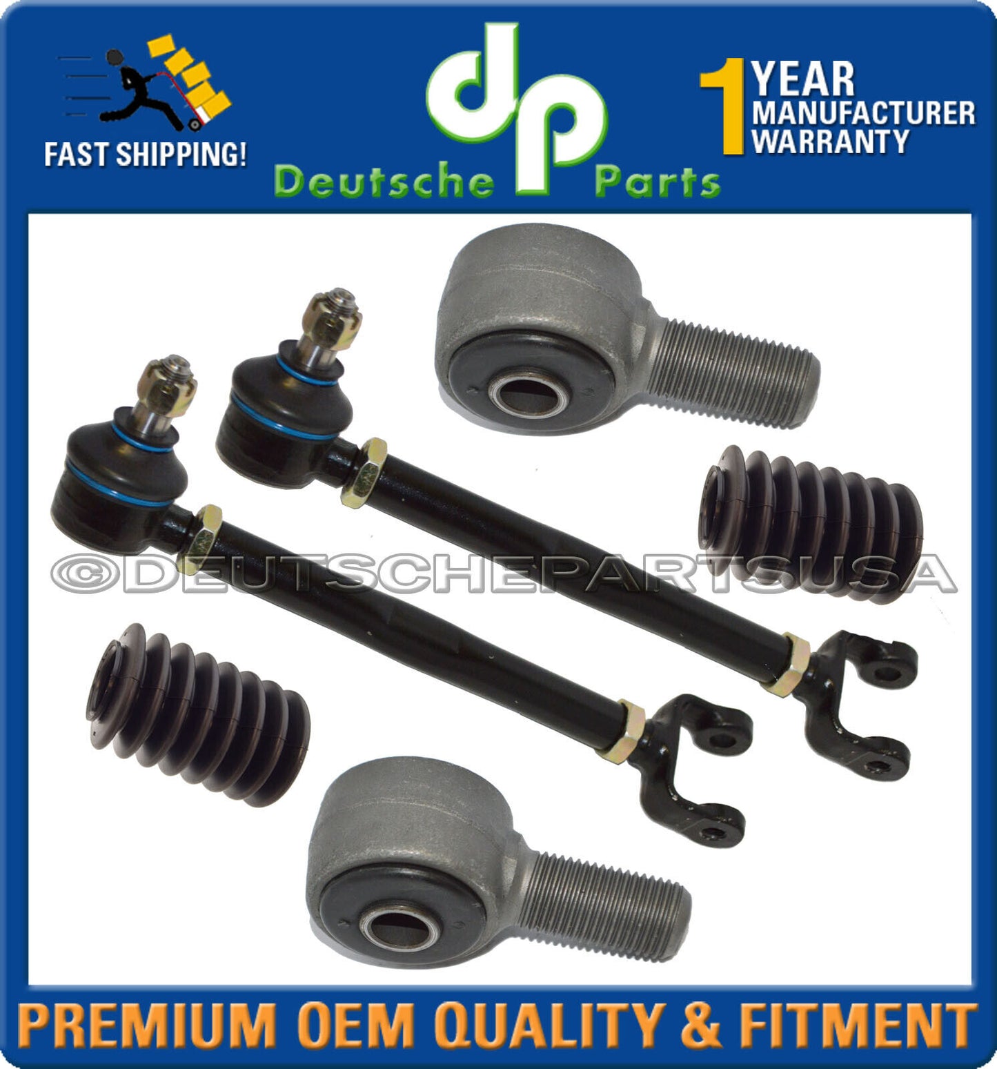 Porsche 911 912 914 Steering Rack Boot Tie Rod Rods Articulated Bushing L+R 8 Pc