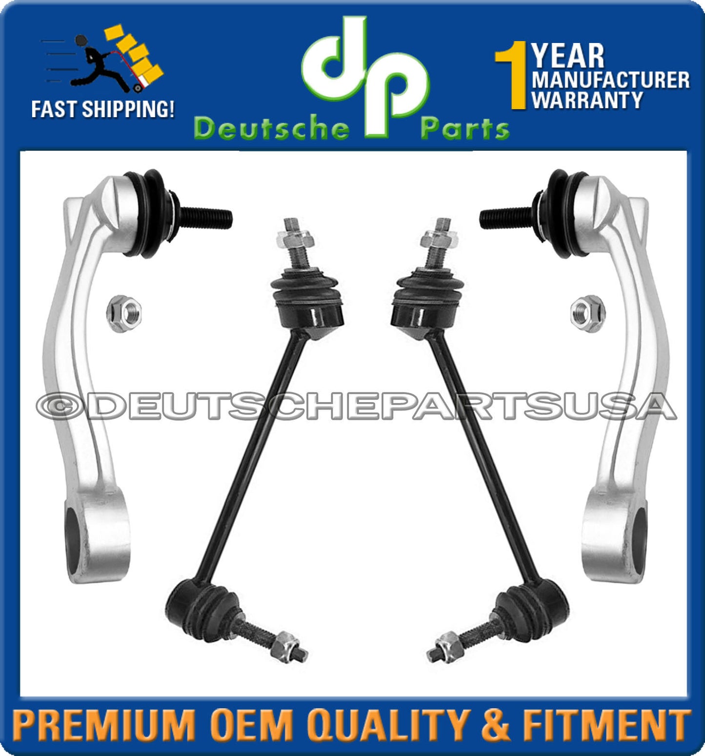 JAGUAR FRONT + REAR SWAY STABILIZER BAR LINKS C2C18572 C2C18573 C2D24220 SET 4