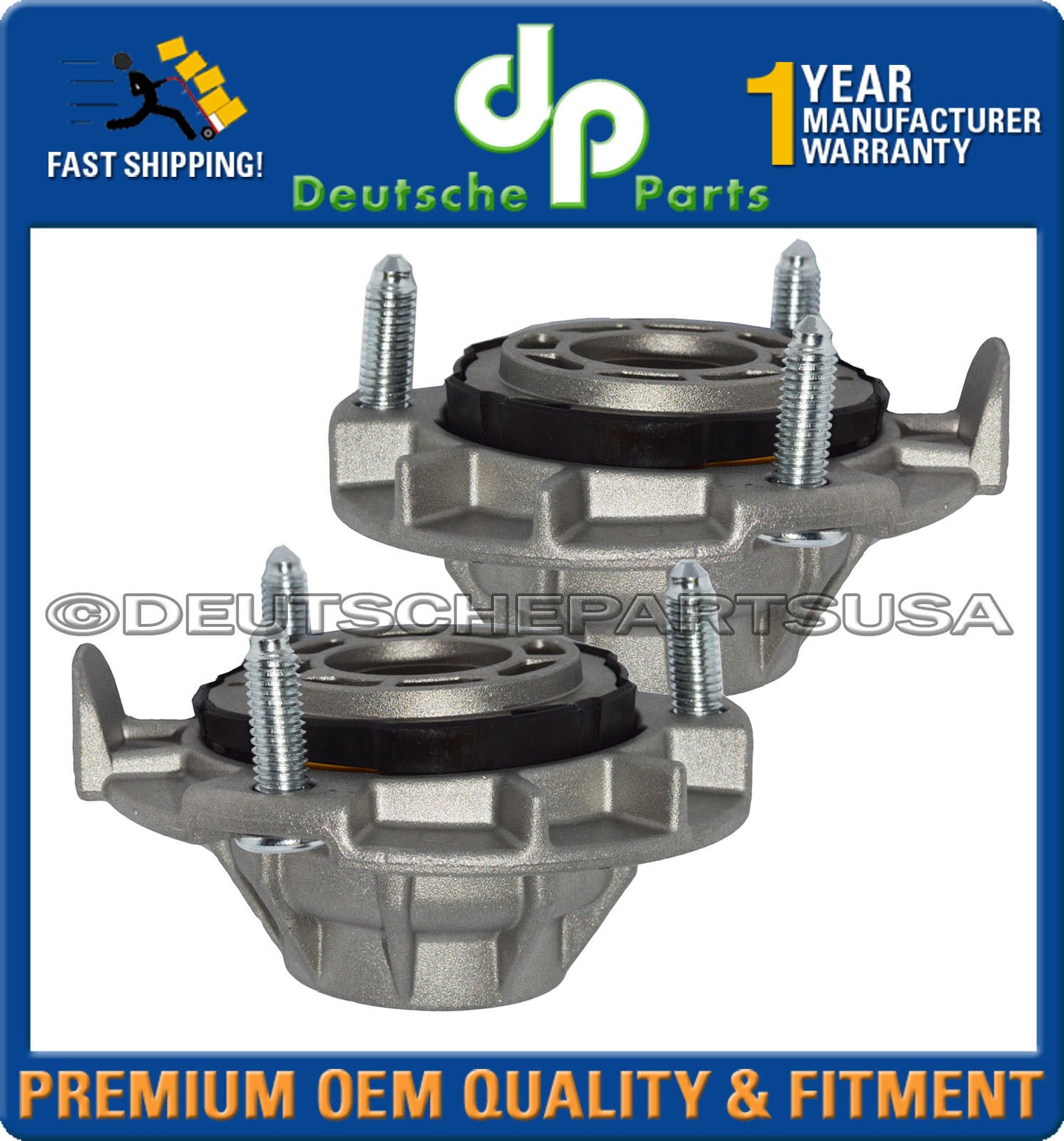PORSCHE 997 911 Rear Upper Suspension Strut Shock Mount Mounts 99733306103 Set 2