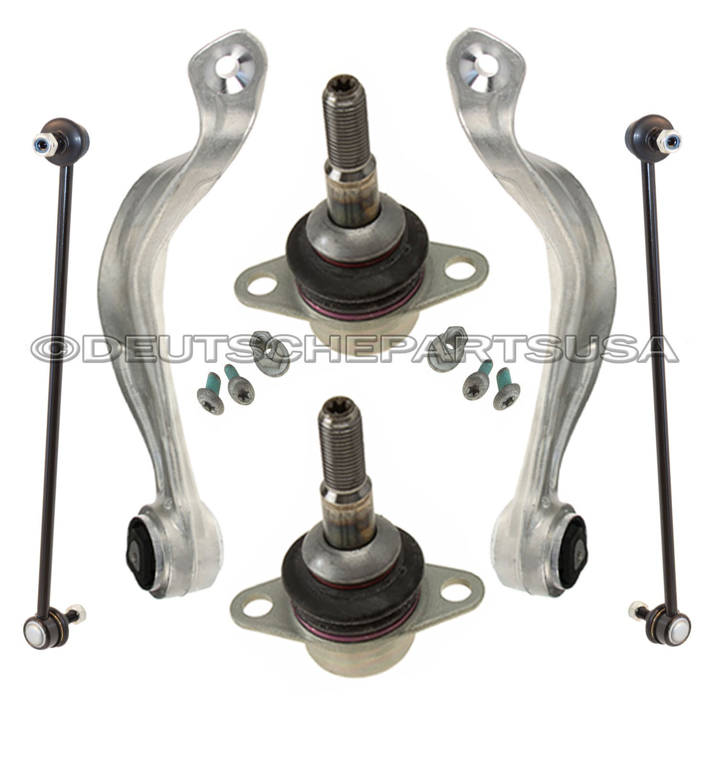Front Control TENSION STRUTS Arm + Ball Joints + Front Sway Bar Links for BMW xi