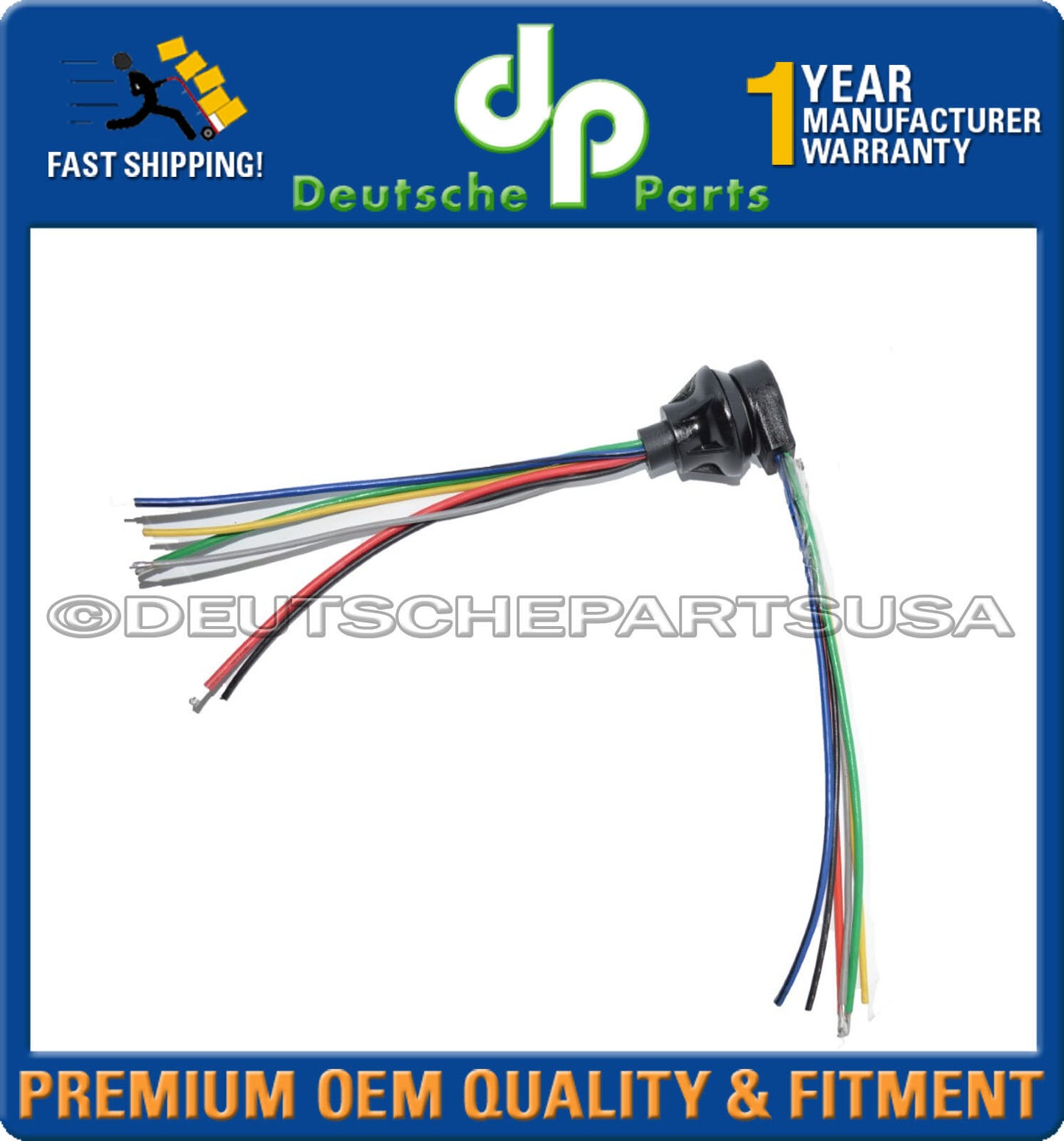 Porsche 911 912 ELECTRICAL MULTI PLUG SOCKET 6 POLE w\ HARNESS 90161233000