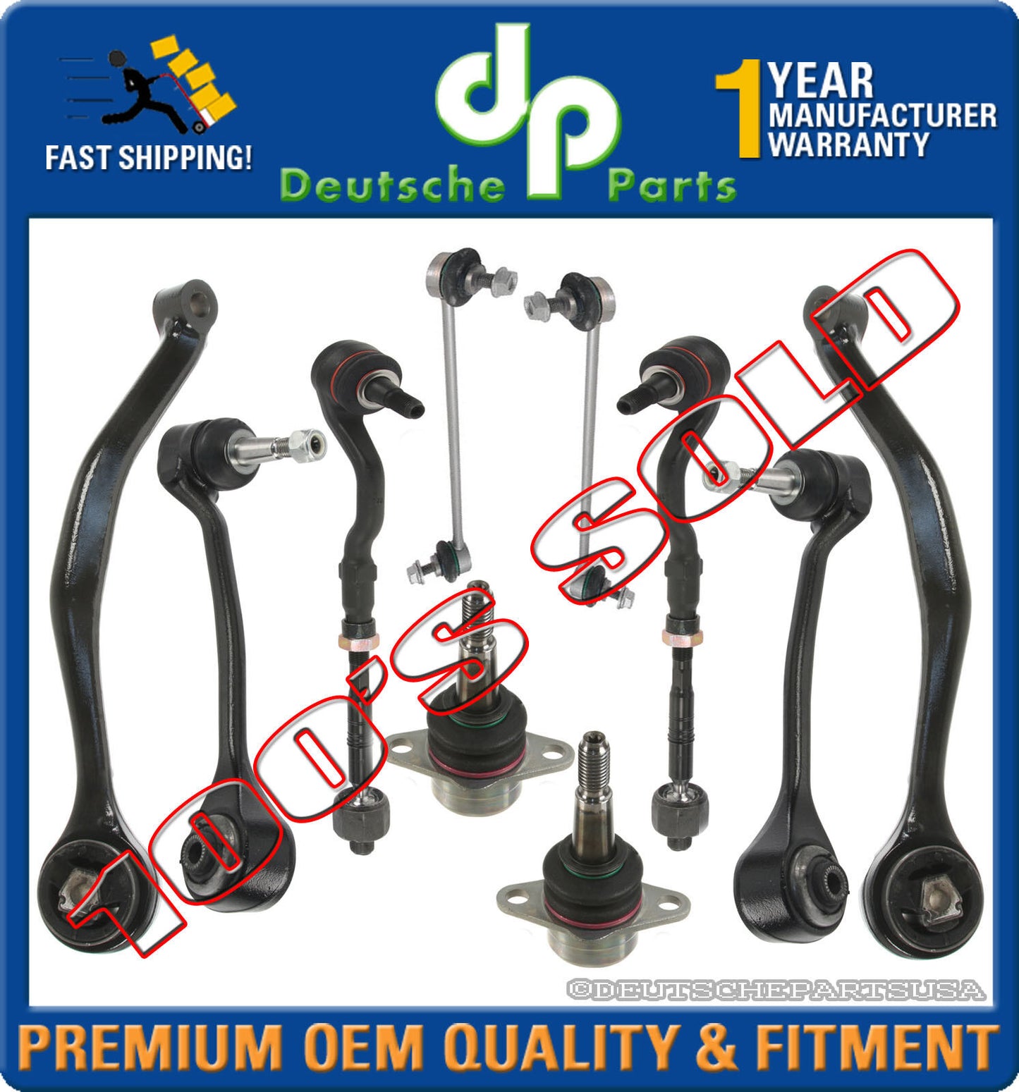 CONTROL ARM TIE ROD END BALL JOINT SWAY LINK SUSPENSION KIT for BMW X3 E83 10pc