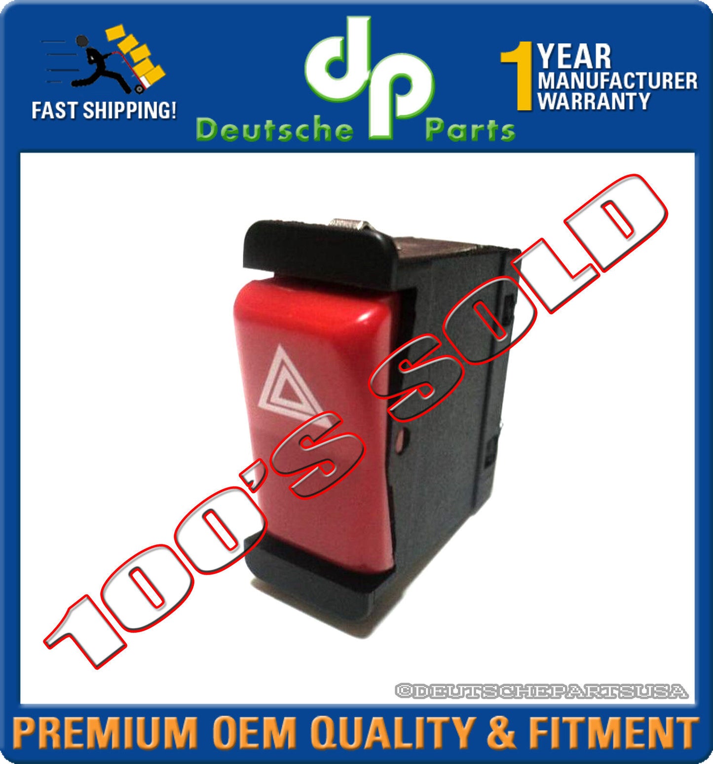 MERCEDES W123 W126 190E 300D 300CD 380SE 380SL 500SEL HAZARD FLASHER SWITCH