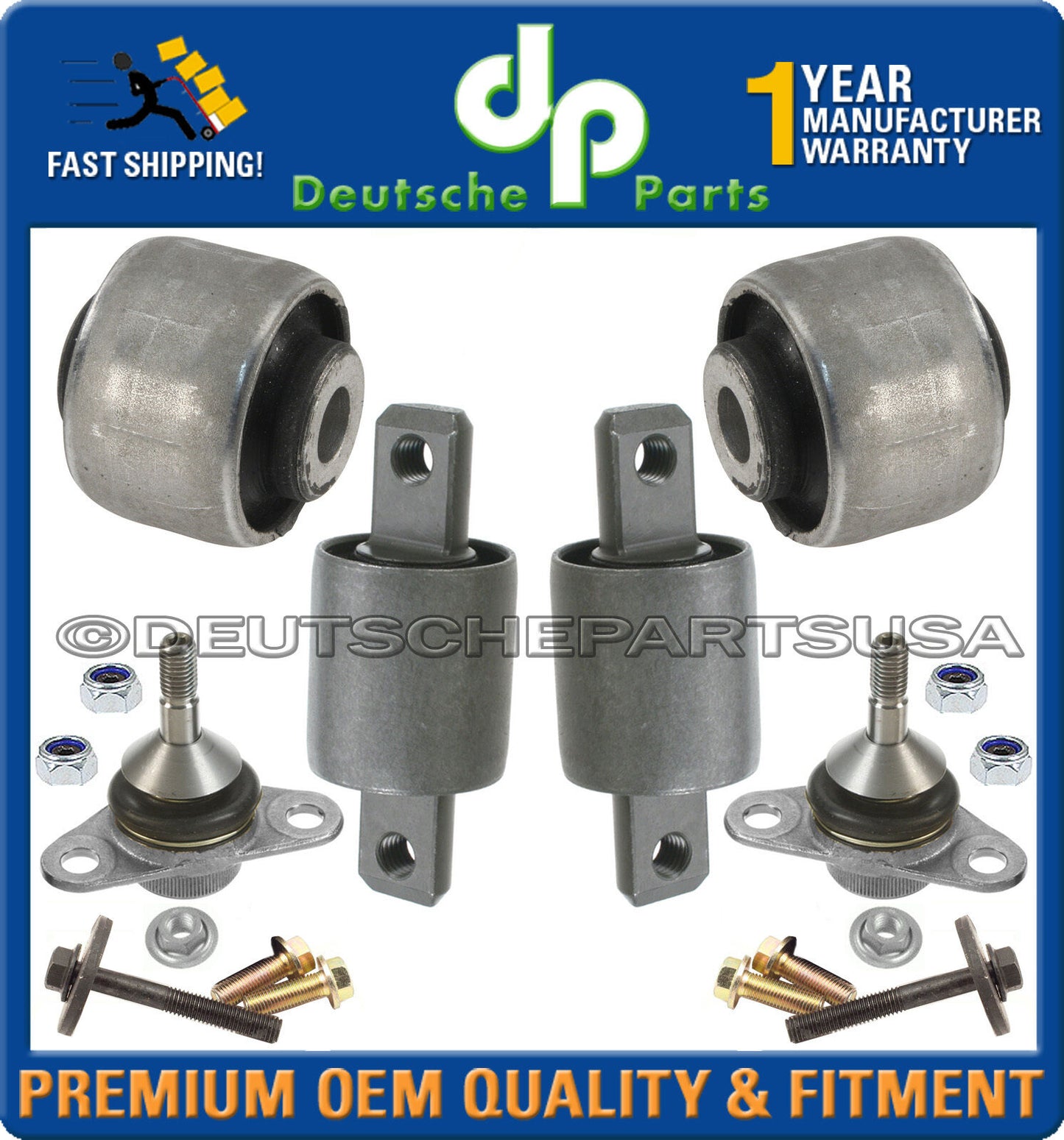 VOLVO V70 XC XC70 CROSS COUNTRY CONTROL ARM ARMS BALL JOINT JOINTS BUSHING SET 6