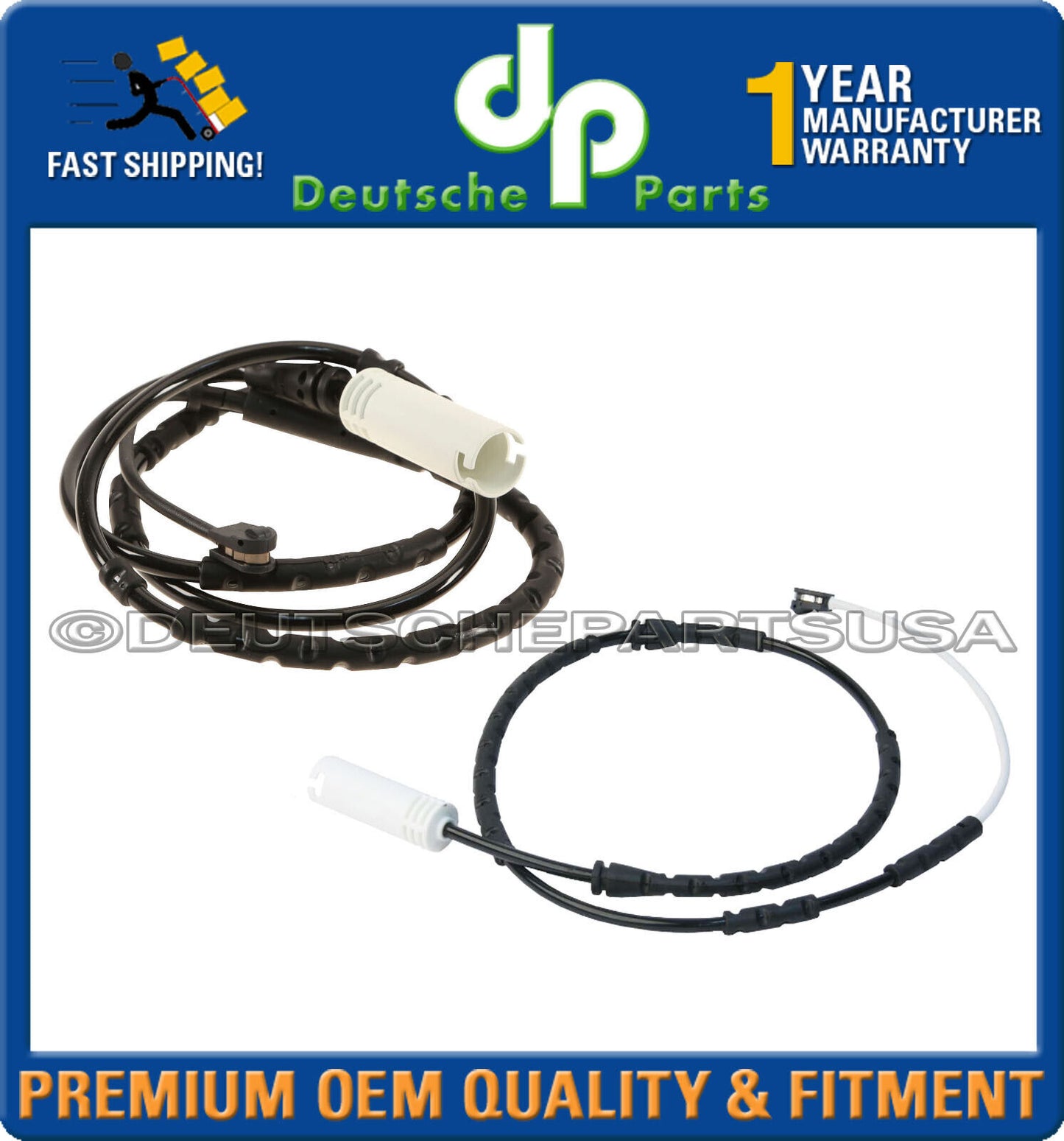 FRONT + REAR BRAKE PAD WEAR SENSOR FOR BMW E84 X1 34356792561+34356792565 OEMQ