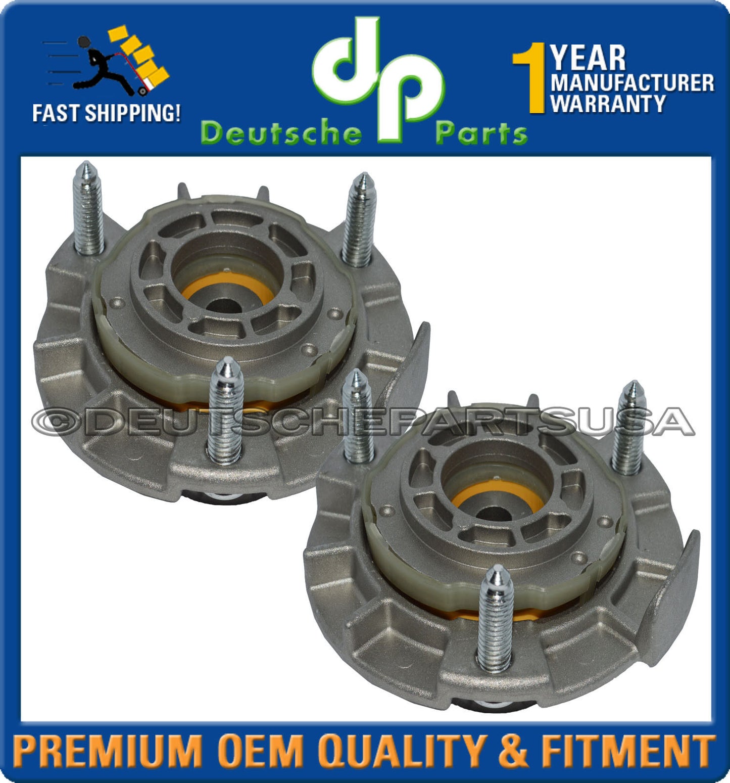 PORSCHE 997 911 Rear Upper Suspension Strut Shock Mount Mounts 99733306100 SET 2