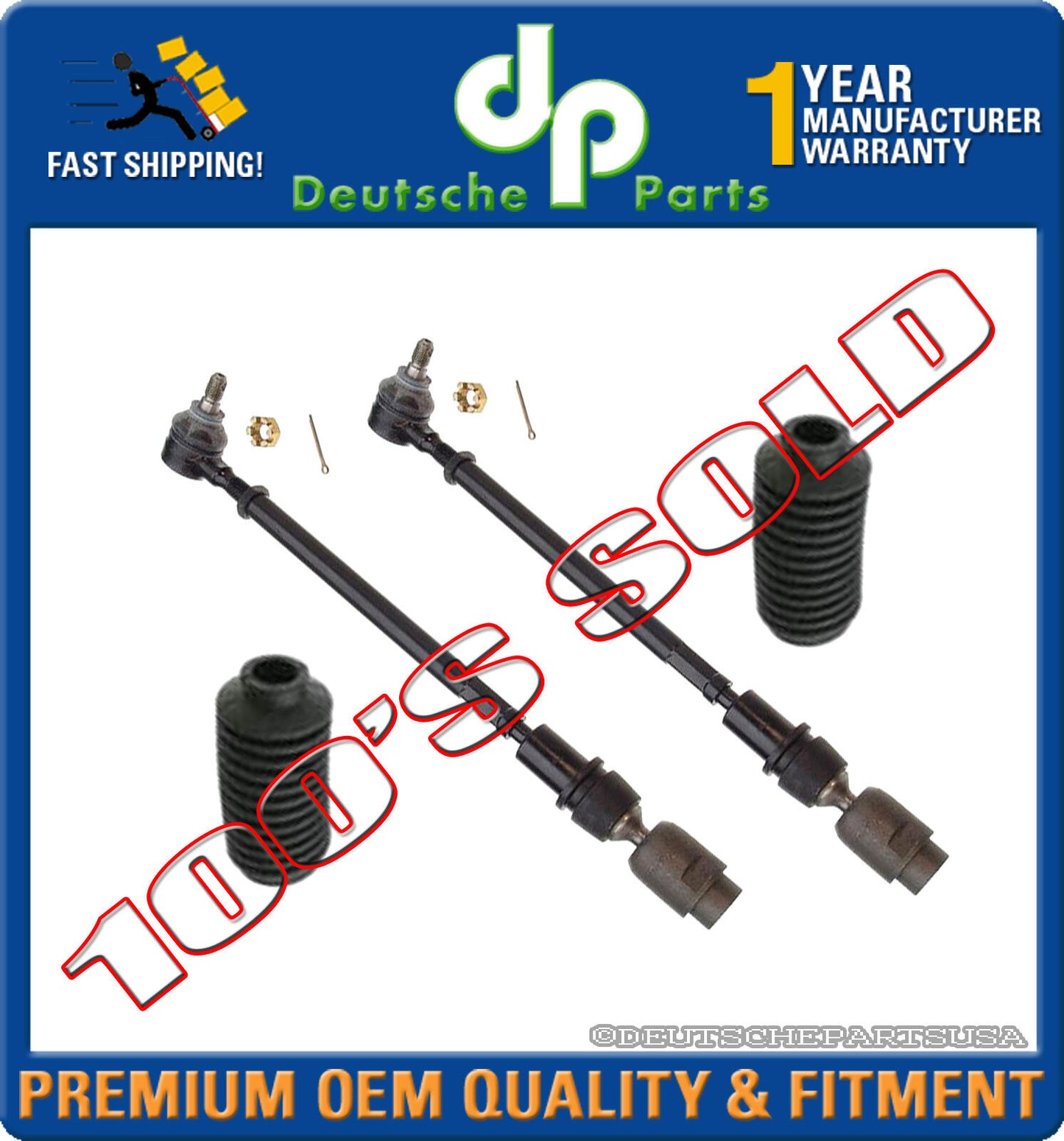 Porsche 944 924 924S Tie Rod Rods Boots Kit MANUAL STEERING 2 X 944 347 033 01 K