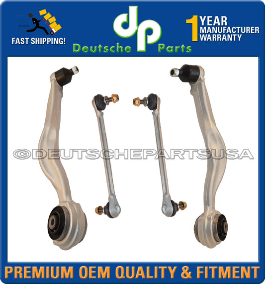 Mercedes W212 4Matic Frt Upper Lower Control Arm Ball Joints Sway Bar L+R Set 4
