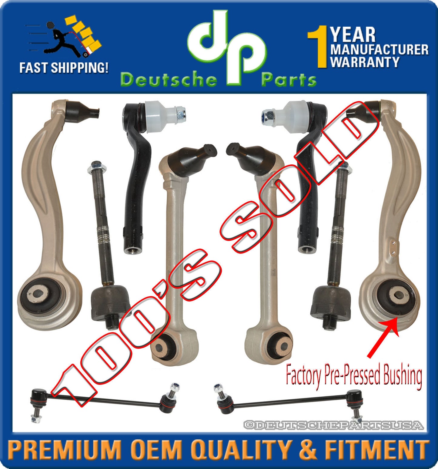 FRONT UPPER + LOWER CONTROL ARM ARMS TIE ROD RODS MERCEDES GLK SUSPENSION KIT 12