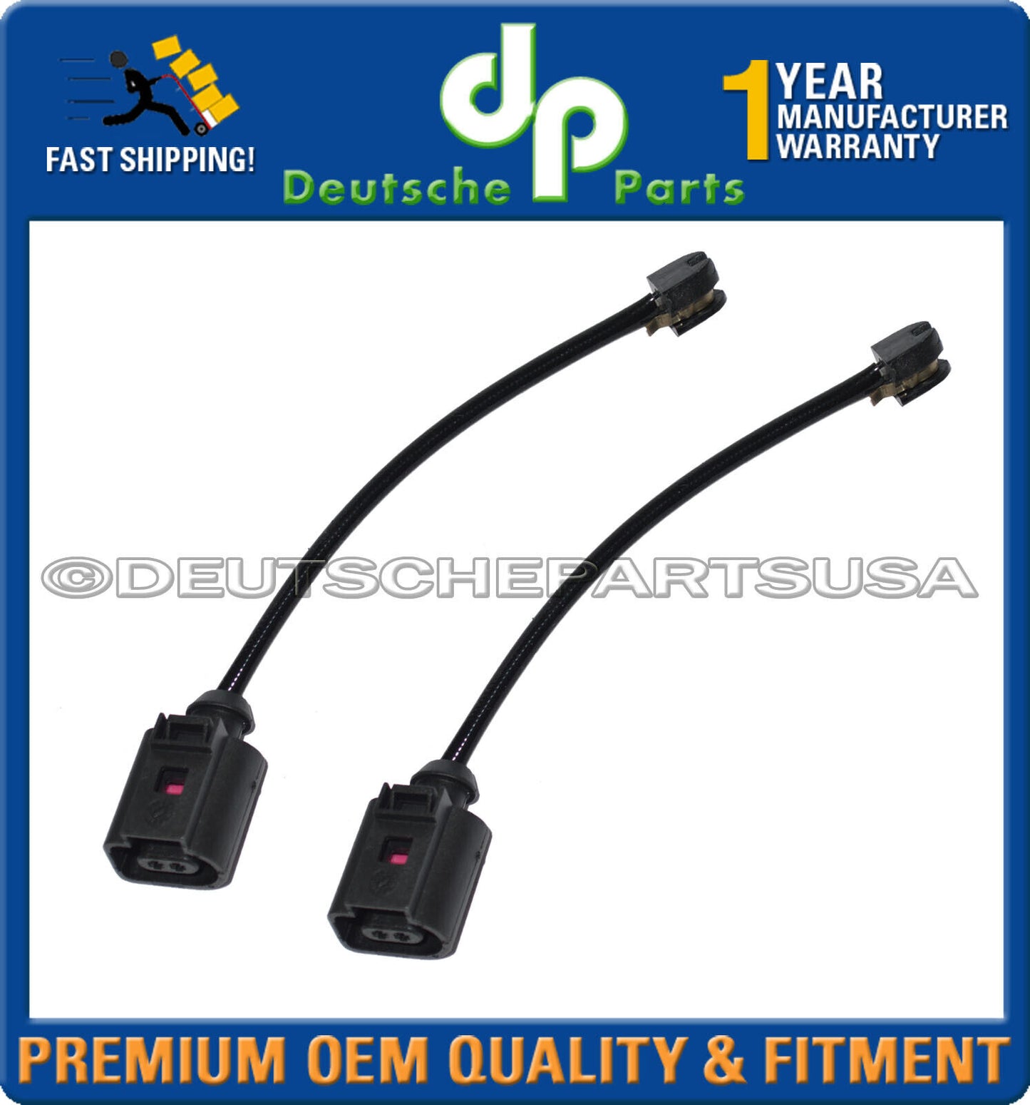 PORSCHE Cayenne Panamera Front L + R Brake Disc Pad Wear Sensor 95861236500 Set