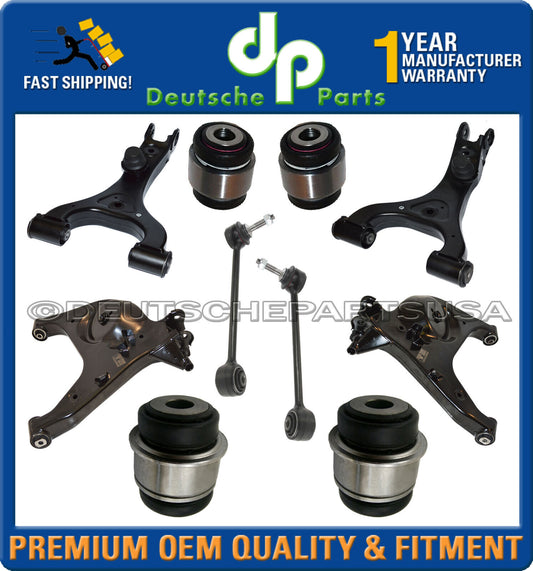 Range Rover Rear Control Arm Arms Knuckle Bushings Toe Link Stay Suspension Kit