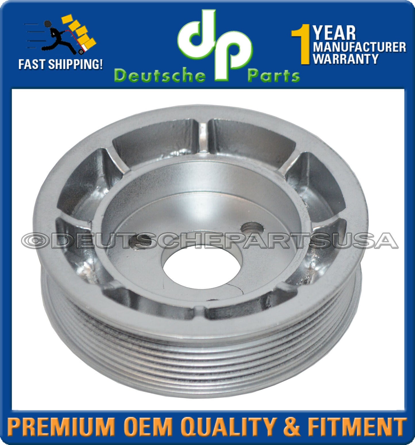 BMW E82 E88 E90 E91 E92 E93 P/S Power Steering Pump Pulley 32427553955 SILVER HD