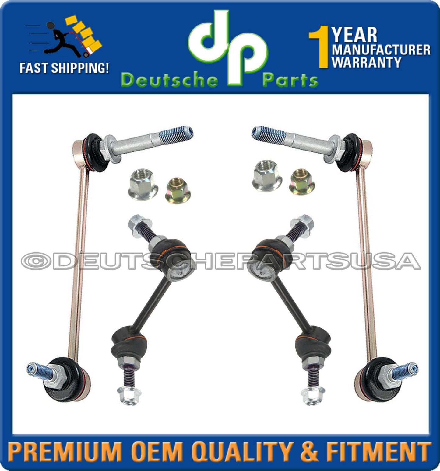 Porsche 996 911 FRONT + REAR Stabilizer Sway Bar Drop Links LEFT + RIGHT SET 4