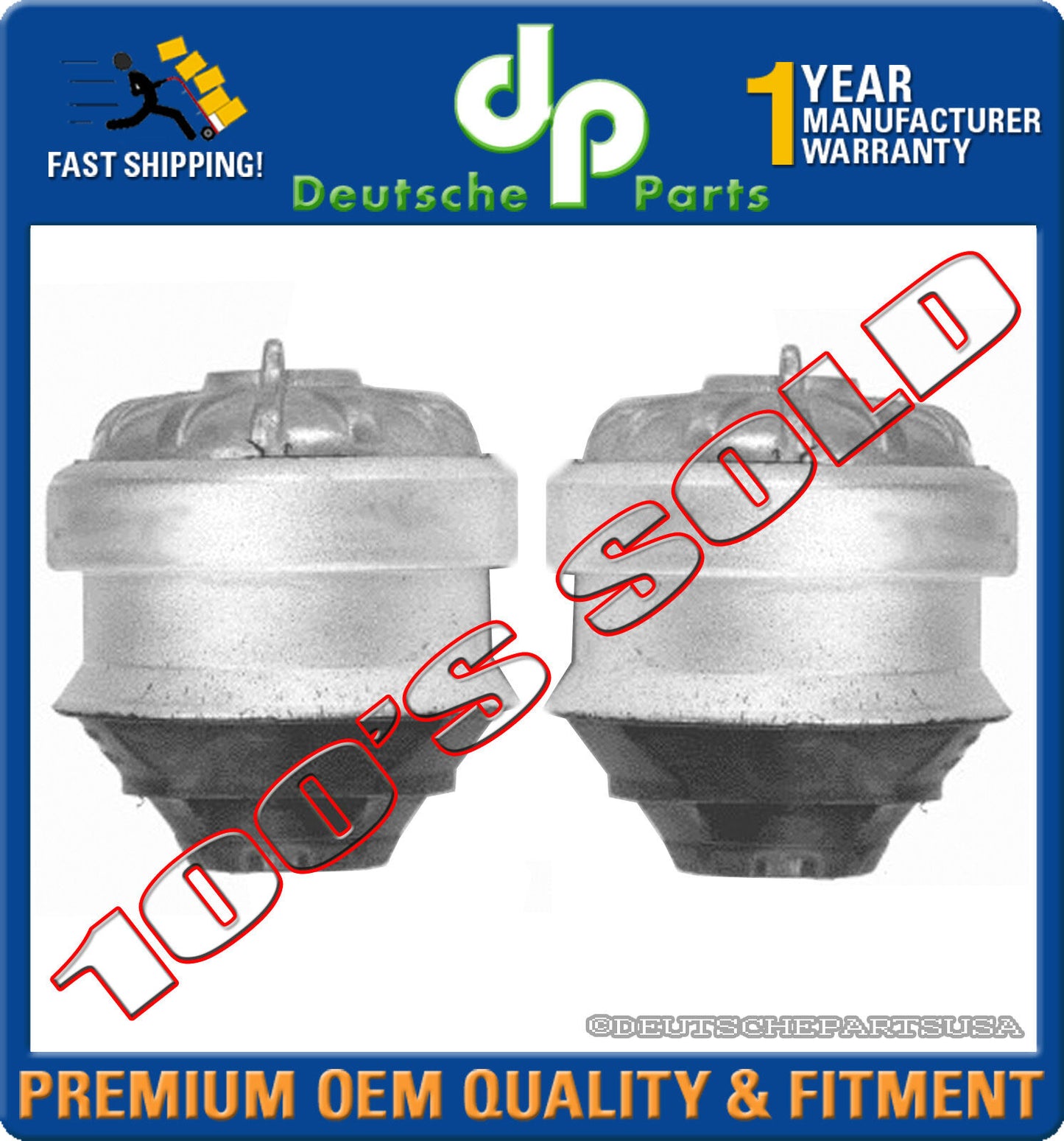 Mercedes W124 W201 HYDRAULIC Engine Motor Mount Mounts PAIR 300 LEFT RIGHT 2