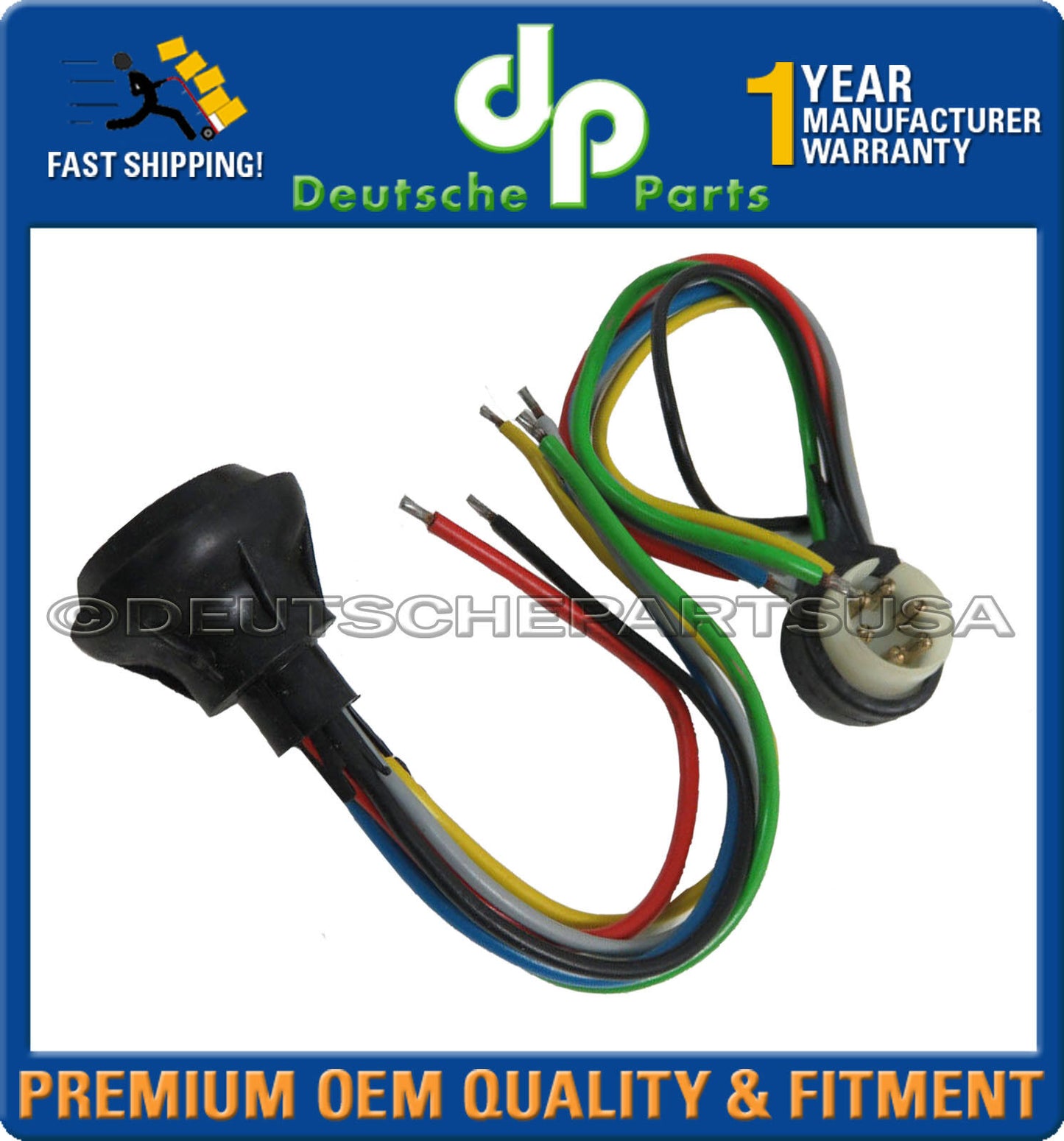 Porsche 911 912 ELECTRICAL MULTI PLUG SOCKET 6 POLE w\ HARNESS 90161233000