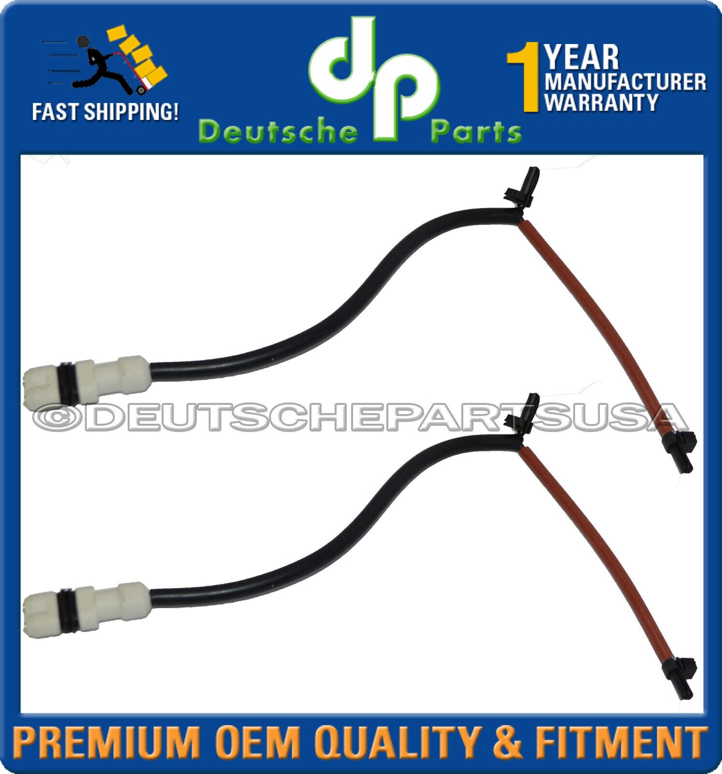 PORSCHE 928 Front LH + RH Brake Disc Pad Wear Sensor 92861236600 SET 2 1993-1995