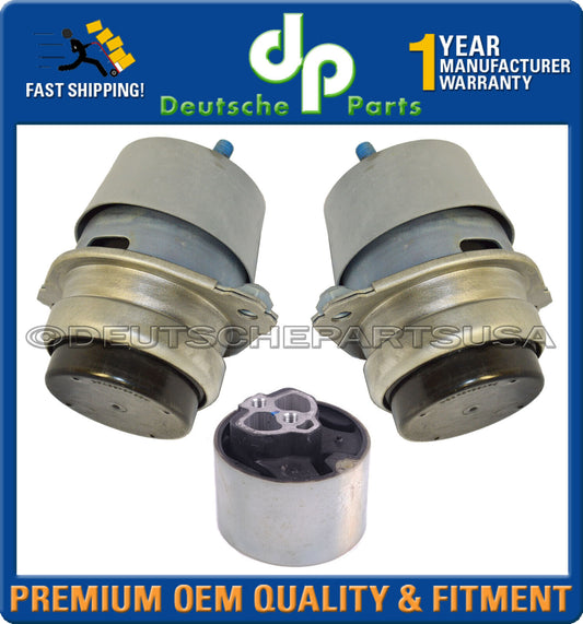 PORSCHE CAYENNE 3.6 V6 HYDRAULIC OIL FILLED Engine Transmission Motor Mounts SET